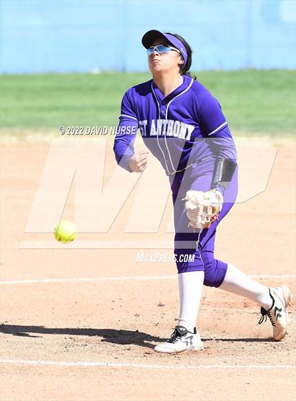 Thumbnail 3 in St. Anthony @ Quartz Hill (CIF SS Softball D3 Second Round Playoff) photogallery.
