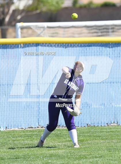 Thumbnail 2 in St. Anthony @ Quartz Hill (CIF SS Softball D3 Second Round Playoff) photogallery.
