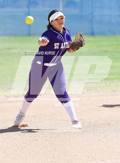 Thumbnail 1 in St. Anthony @ Quartz Hill (CIF SS Softball D3 Second Round Playoff) photogallery.