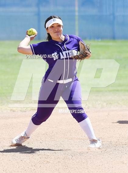 Thumbnail 3 in St. Anthony @ Quartz Hill (CIF SS Softball D3 Second Round Playoff) photogallery.