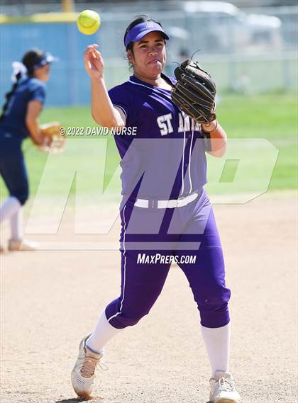 Thumbnail 2 in St. Anthony @ Quartz Hill (CIF SS Softball D3 Second Round Playoff) photogallery.