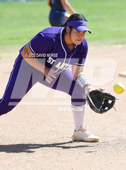 Thumbnail 1 in St. Anthony @ Quartz Hill (CIF SS Softball D3 Second Round Playoff) photogallery.
