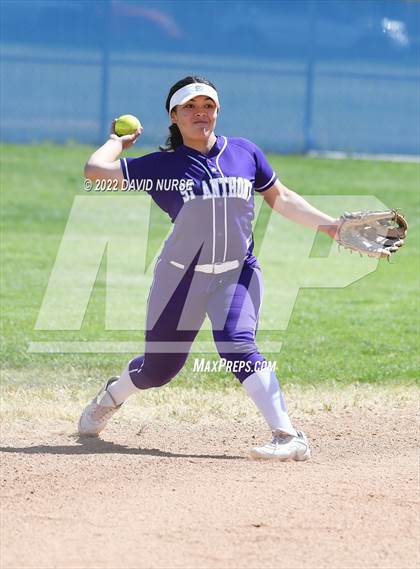 Thumbnail 1 in St. Anthony @ Quartz Hill (CIF SS Softball D3 Second Round Playoff) photogallery.