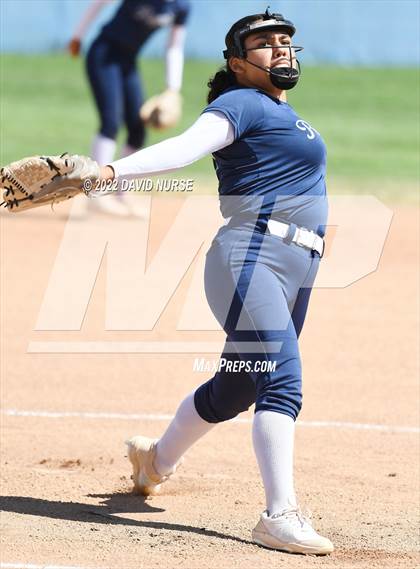 Thumbnail 1 in St. Anthony @ Quartz Hill (CIF SS Softball D3 Second Round Playoff) photogallery.