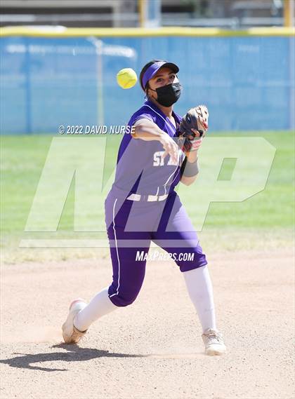 Thumbnail 2 in St. Anthony @ Quartz Hill (CIF SS Softball D3 Second Round Playoff) photogallery.