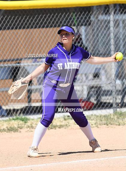 Thumbnail 1 in St. Anthony @ Quartz Hill (CIF SS Softball D3 Second Round Playoff) photogallery.