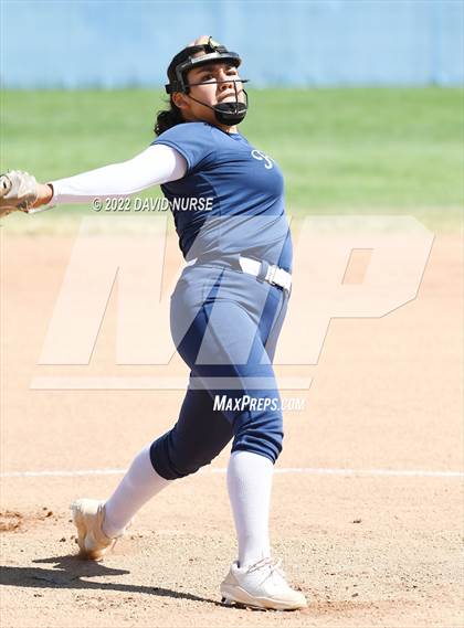 Thumbnail 3 in St. Anthony @ Quartz Hill (CIF SS Softball D3 Second Round Playoff) photogallery.