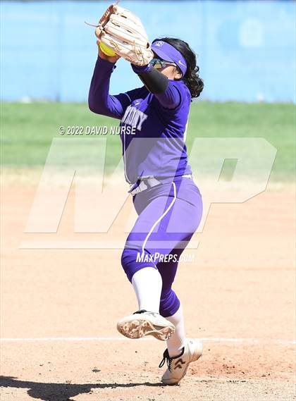 Thumbnail 2 in St. Anthony @ Quartz Hill (CIF SS Softball D3 Second Round Playoff) photogallery.