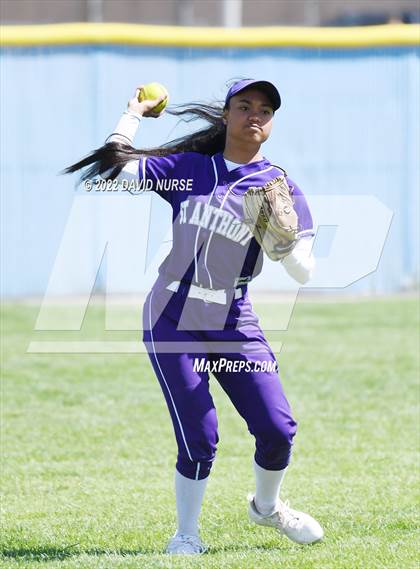 Thumbnail 3 in St. Anthony @ Quartz Hill (CIF SS Softball D3 Second Round Playoff) photogallery.