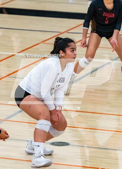 Thumbnail 2 in Aragon vs. Mountain View (CIF-CCS Div II Girls Volleyball Championship) photogallery.