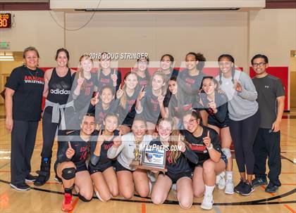 Thumbnail 3 in Aragon vs. Mountain View (CIF-CCS Div II Girls Volleyball Championship) photogallery.
