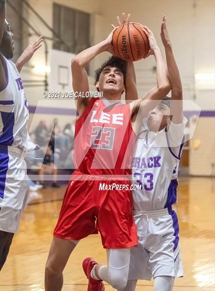 Thumbnail 2 in Lee vs Brackenridge (SAISD Boys Basketball Tournament) photogallery.