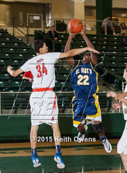 Thumbnail 2 in McKinney North vs. St. Mark's (Prosper ISD Tournament) photogallery.