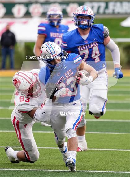 Thumbnail 2 in Westlake vs Katy UIL 6A D2 Semi-Final Playoff photogallery.