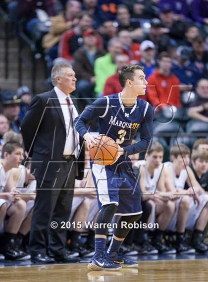 Thumbnail 1 in Marquette Catholic vs. Barr-Reeve (IHSAA 1A Final) photogallery.