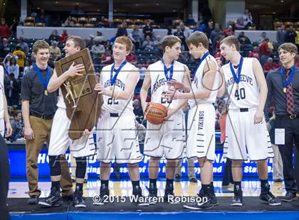 Thumbnail 1 in Marquette Catholic vs. Barr-Reeve (IHSAA 1A Final) photogallery.