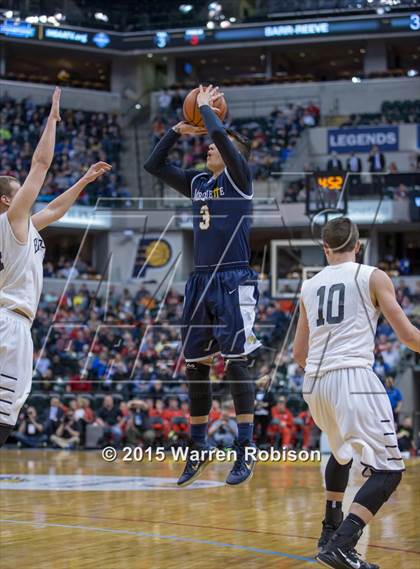 Thumbnail 3 in Marquette Catholic vs. Barr-Reeve (IHSAA 1A Final) photogallery.