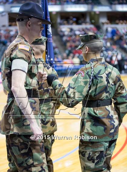 Thumbnail 1 in Marquette Catholic vs. Barr-Reeve (IHSAA 1A Final) photogallery.