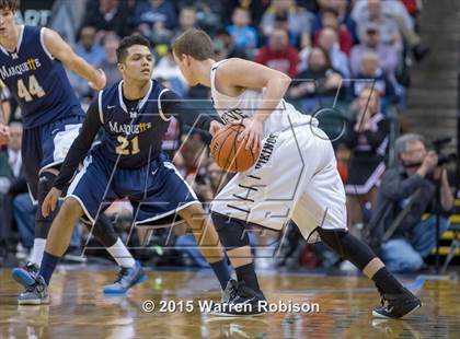 Thumbnail 3 in Marquette Catholic vs. Barr-Reeve (IHSAA 1A Final) photogallery.