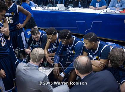 Thumbnail 2 in Marquette Catholic vs. Barr-Reeve (IHSAA 1A Final) photogallery.