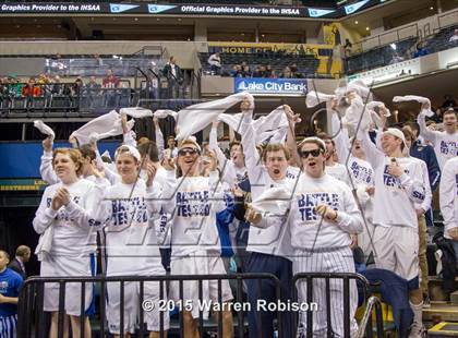 Thumbnail 3 in Marquette Catholic vs. Barr-Reeve (IHSAA 1A Final) photogallery.