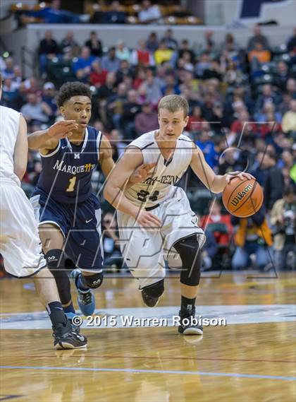 Thumbnail 1 in Marquette Catholic vs. Barr-Reeve (IHSAA 1A Final) photogallery.