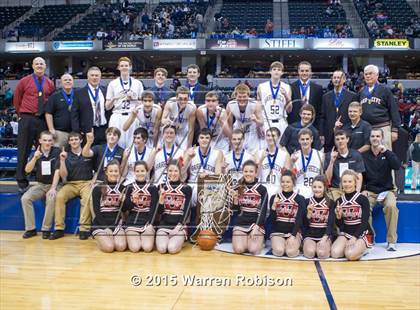 Thumbnail 1 in Marquette Catholic vs. Barr-Reeve (IHSAA 1A Final) photogallery.