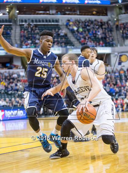 Thumbnail 1 in Marquette Catholic vs. Barr-Reeve (IHSAA 1A Final) photogallery.