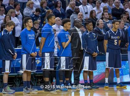 Thumbnail 1 in Marquette Catholic vs. Barr-Reeve (IHSAA 1A Final) photogallery.