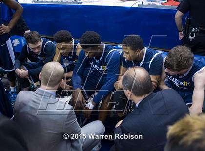 Thumbnail 3 in Marquette Catholic vs. Barr-Reeve (IHSAA 1A Final) photogallery.