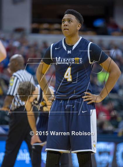 Thumbnail 1 in Marquette Catholic vs. Barr-Reeve (IHSAA 1A Final) photogallery.