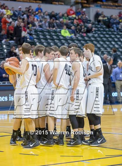 Thumbnail 1 in Marquette Catholic vs. Barr-Reeve (IHSAA 1A Final) photogallery.