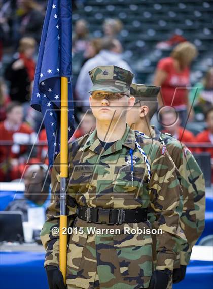 Thumbnail 2 in Marquette Catholic vs. Barr-Reeve (IHSAA 1A Final) photogallery.