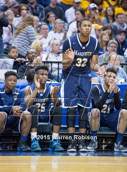 Thumbnail 2 in Marquette Catholic vs. Barr-Reeve (IHSAA 1A Final) photogallery.