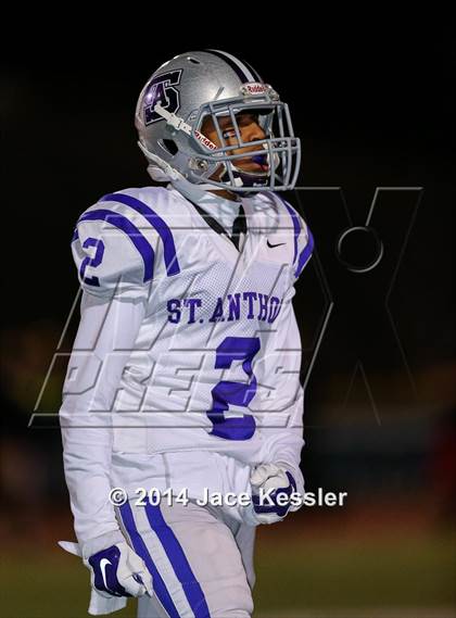 Thumbnail 1 in St. Anthony vs. Grace Brethren (CIF SS Semifinal) photogallery.