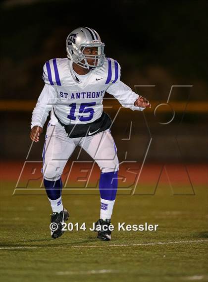 Thumbnail 3 in St. Anthony vs. Grace Brethren (CIF SS Semifinal) photogallery.