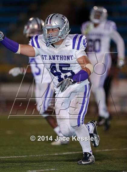 Thumbnail 2 in St. Anthony vs. Grace Brethren (CIF SS Semifinal) photogallery.