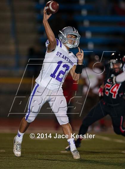 Thumbnail 2 in St. Anthony vs. Grace Brethren (CIF SS Semifinal) photogallery.