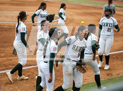 Thumbnail 1 in Melissa vs. Harlingen South (UIL 5A Softball Final) photogallery.