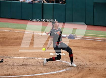 Thumbnail 3 in Melissa vs. Harlingen South (UIL 5A Softball Final) photogallery.