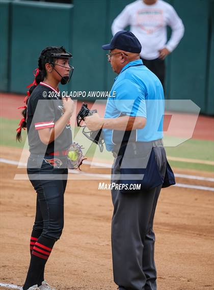 Thumbnail 2 in Melissa vs. Harlingen South (UIL 5A Softball Final) photogallery.