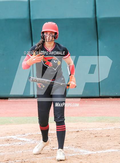 Thumbnail 3 in Melissa vs. Harlingen South (UIL 5A Softball Final) photogallery.