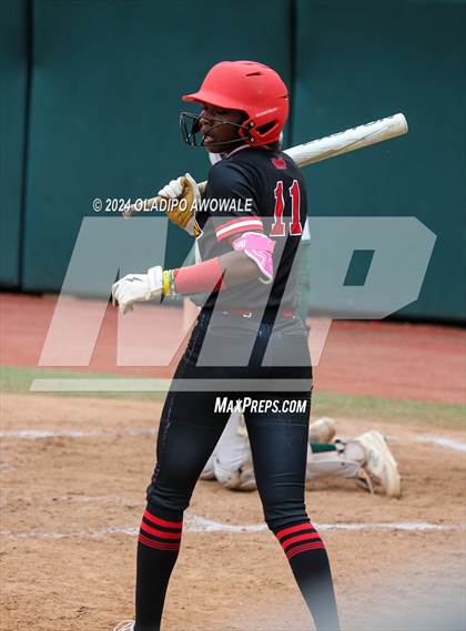 Thumbnail 2 in Melissa vs. Harlingen South (UIL 5A Softball Final) photogallery.