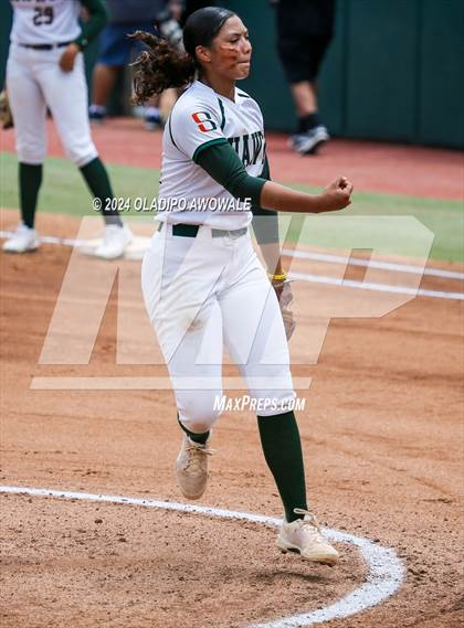 Thumbnail 3 in Melissa vs. Harlingen South (UIL 5A Softball Final) photogallery.