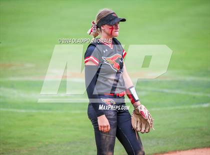 Thumbnail 2 in Melissa vs. Harlingen South (UIL 5A Softball Final) photogallery.