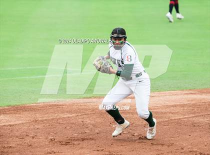 Thumbnail 3 in Melissa vs. Harlingen South (UIL 5A Softball Final) photogallery.