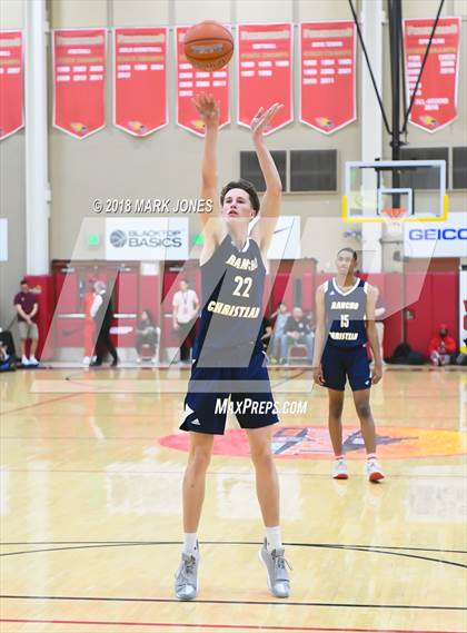 Thumbnail 1 in Rancho Christian vs. Pinnacle (Hoophall West Tournament)  photogallery.