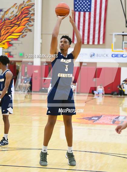 Thumbnail 2 in Rancho Christian vs. Pinnacle (Hoophall West Tournament)  photogallery.