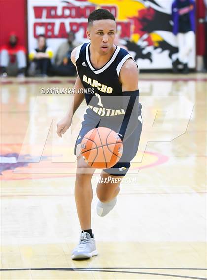 Thumbnail 3 in Rancho Christian vs. Pinnacle (Hoophall West Tournament)  photogallery.