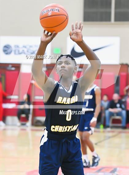 Thumbnail 2 in Rancho Christian vs. Pinnacle (Hoophall West Tournament)  photogallery.